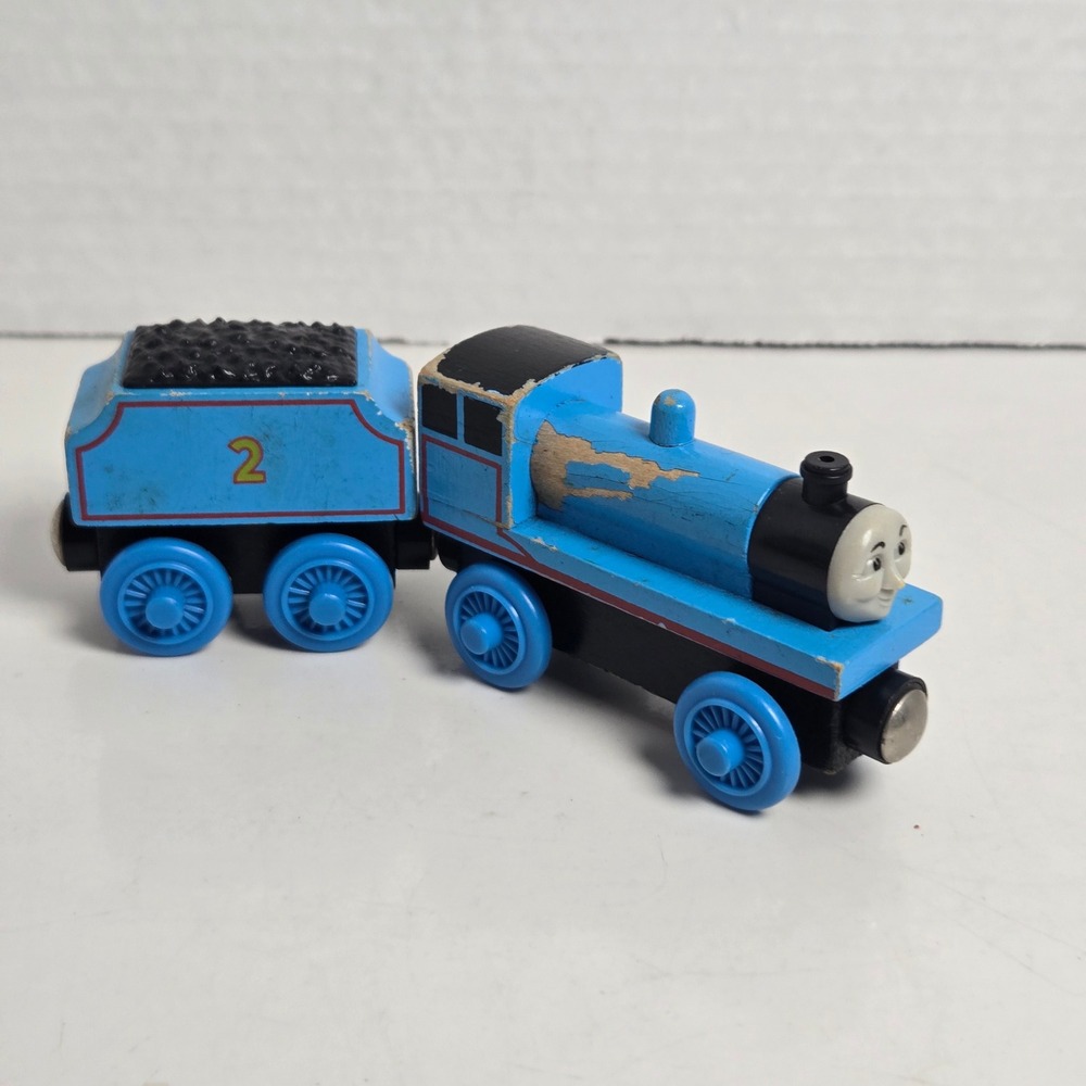 Vintage Thomas the Train - Edward and Tender #2 Car Wooden Magnet